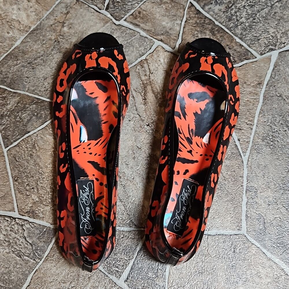 New in Box Iron Fist Raw Power Peep Toe Flats Sz 6 - Picture 3 of 11